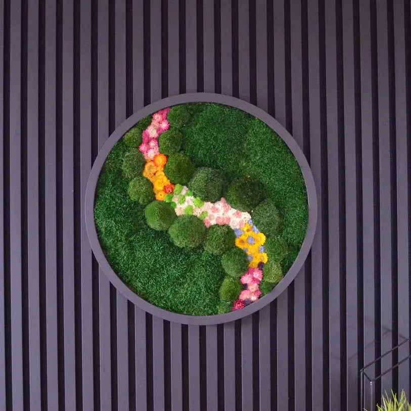 Flower Cirlcle | Moss Wall Art