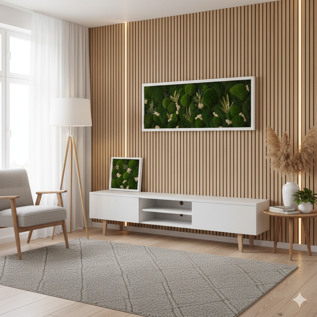 White Forest | Moss Wall Art