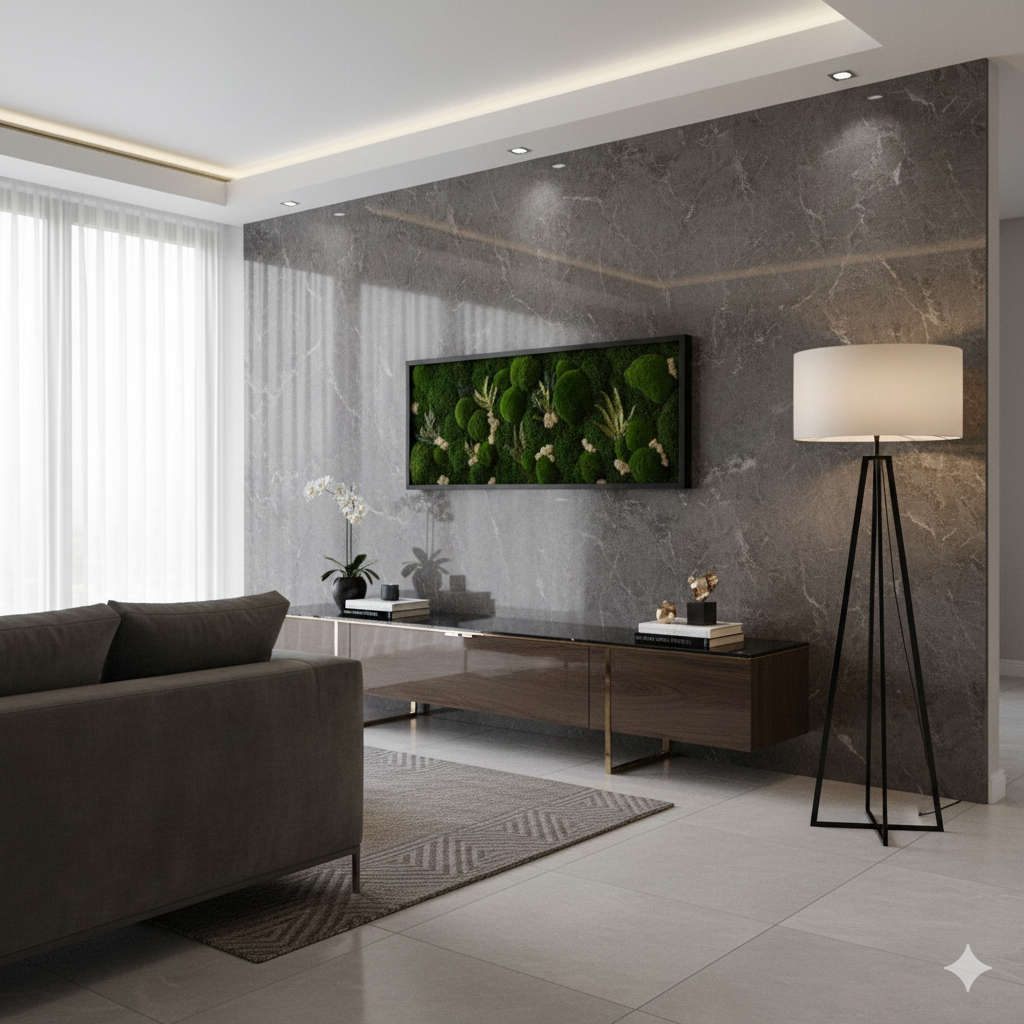 White Forest | Moss Wall Art