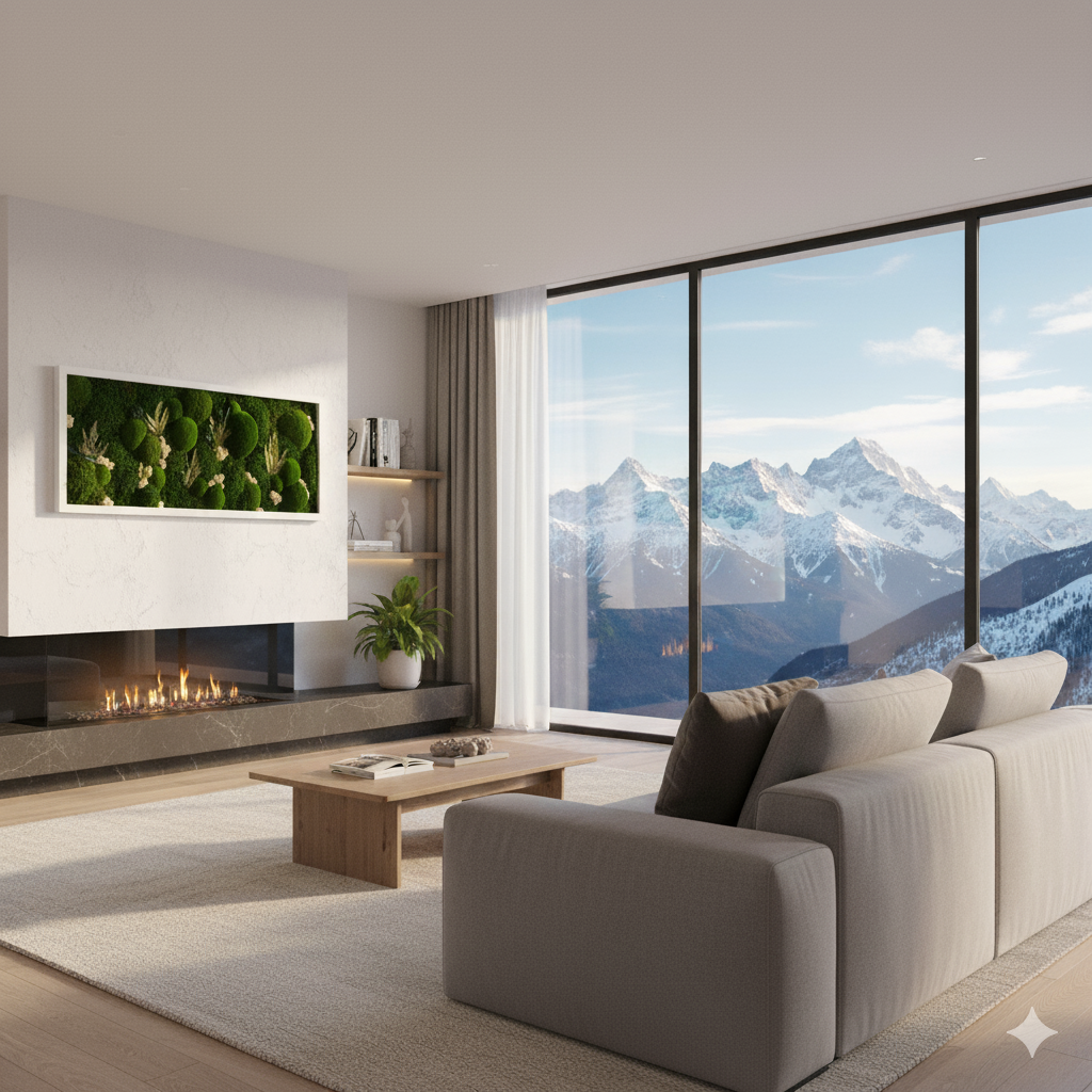 White Forest | Moss Wall Art